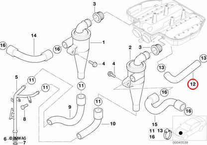 OEM Return Manague 11151406900 für BMW E39, E52. Original BMW.