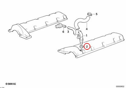 Adaptador OEM 11151715844 para BMW E31, E32. Original BMW.