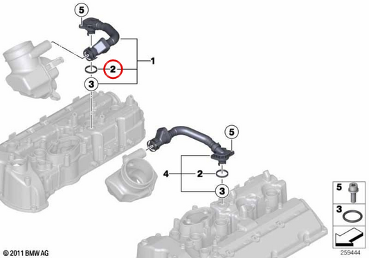 Scheda di profilo OEM 11157847363 per BMW F07, F10, F11, F06, F12, F13, F01, F02, F15, F85, F16, F86. BMW originale.