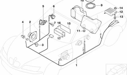Altoparlante multimediale per BMW F07, F10, F11, F06, F12, F13, F01N, F02N (OEM 65108400234). BMW originale