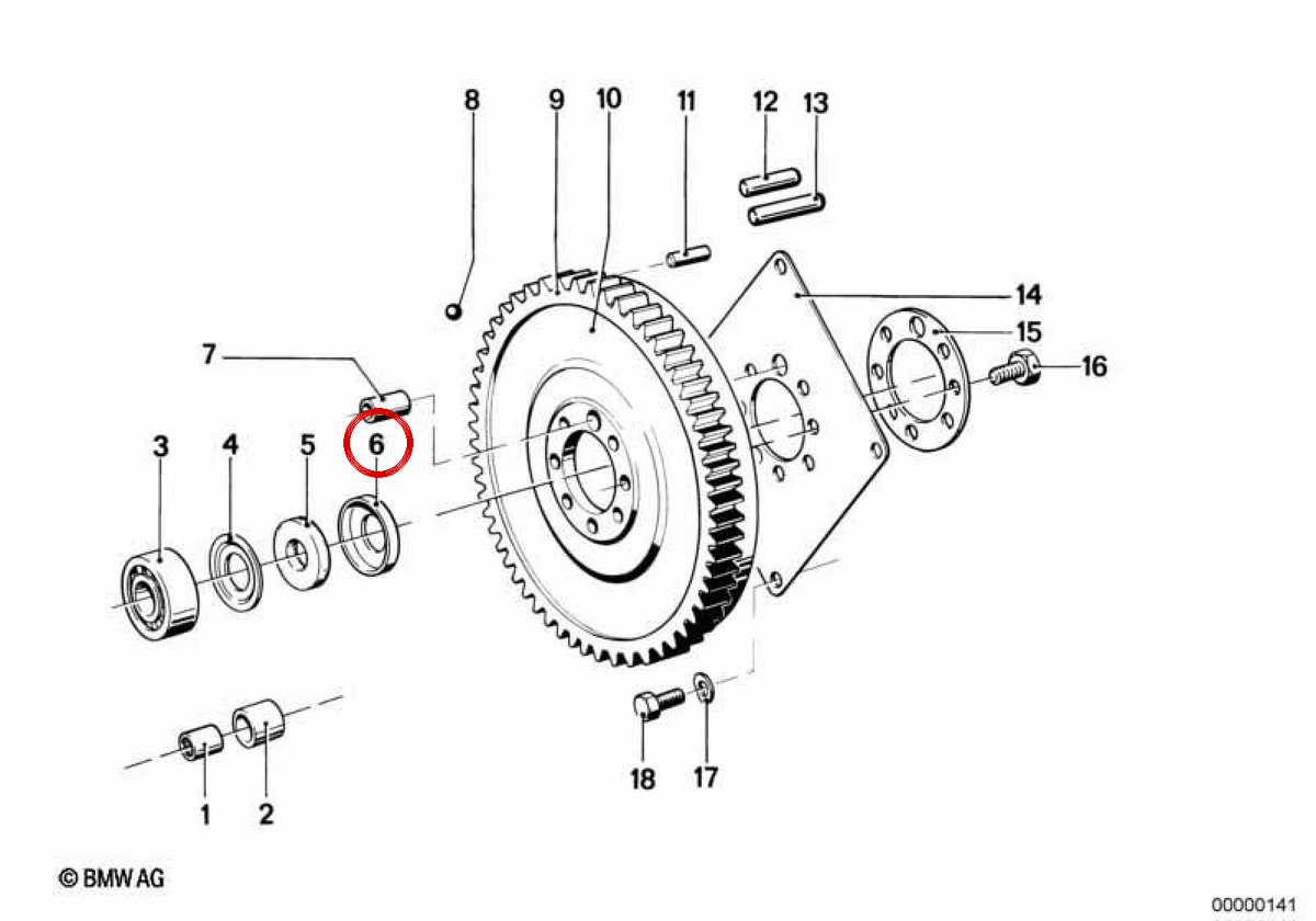 Tapa de protección OEM 11211744342 para BMW E21, E30, E12, E28, E34, E24, E23, E32, Z1. Original BMW.
