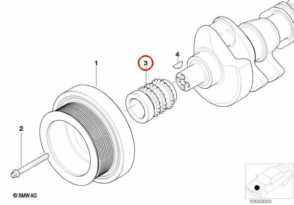PIÑÓN CORPORT OEM 11212248475 for BMW E38, E65, E66, E67. Original BMW.