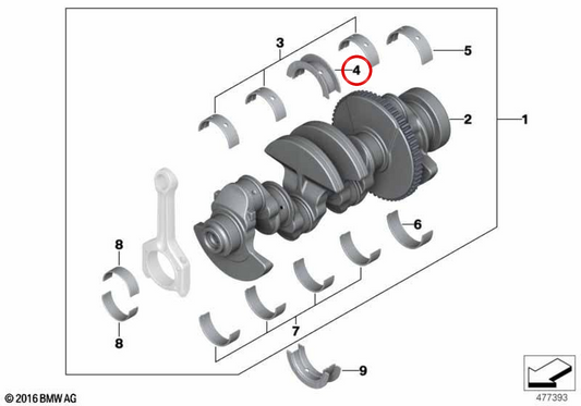 Bucha de biela amarela OEM 11217515375 para BMW E81, E82, E87, E88, F20, F21, F22, F23, E90, E91, E92, E93, F30, F31, F34, F35, F32, F33, F36, E60, E61, F07, F10, F11, F18, E63, E64, F06, F12, F13, E65, E66, F01, F02, E84, E83, F25, F26, E70, F1