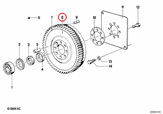OEM -Trägheitlenkrad 11221313877 für BMW E30, E34, E28, E24. Original BMW.