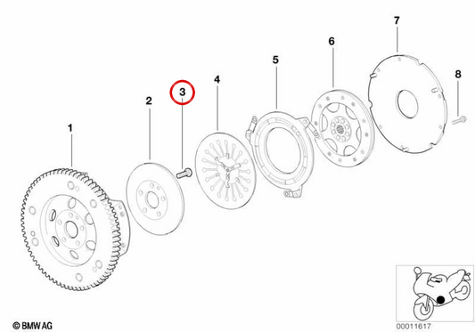 OEM -Grenzschraube 11221341472 für BMW R 850 GS Motorcycles, R 1100 GS, R 1150 GS, R 1150 RT, R 1200 C ... und mehr. Originaler BMW Motorrad.