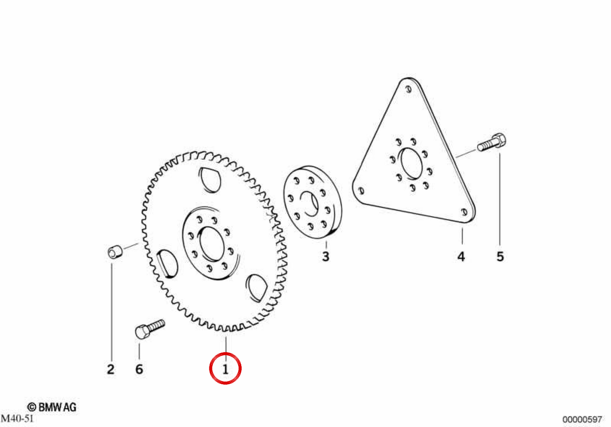 Voice di sterzo inertia OEM 11221709032 per BMW E30, E36, E46, E34. BMW originale.
