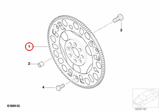 Volante bimasa automático OEM 11227788745 para BMW E46, E83, E85, E86. Original BMW.