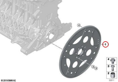 OEM automatic motor flyer 11227788746 for BMW E90, E90N, E91, E91N, E92, E92N, E93, E60, E60N, E61, E61N, E63N, E64N, E65, E66, E83, E83N, E53, E70, E70, E70N, E70N, E70. Original BMW.