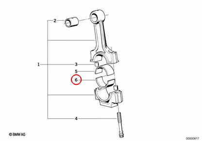 Cuscinetti da banco OEM 11247810882 per BMW E87, E30, E36, E46, E90, E91, E92, E93, E28, E34, E39, E60, E61, E63, E64, E38, E65, E66, E83, E53, E70, E70, E70 E71. BMW originale.
