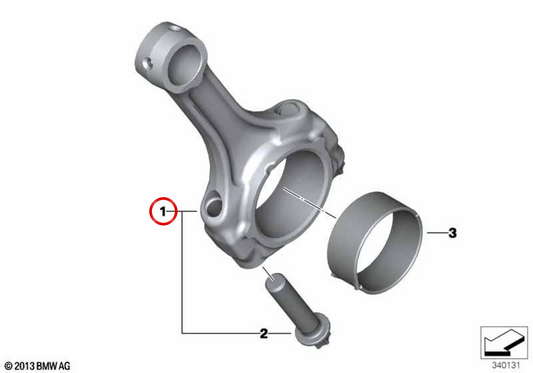 Klasse 2 Pleuel OEM 11248536341 für BMW S 1000 R, S 1000 RR, S 1000 XR, M 1000 R, M 1000 XR Motorräder. Original BMW Motorrad.