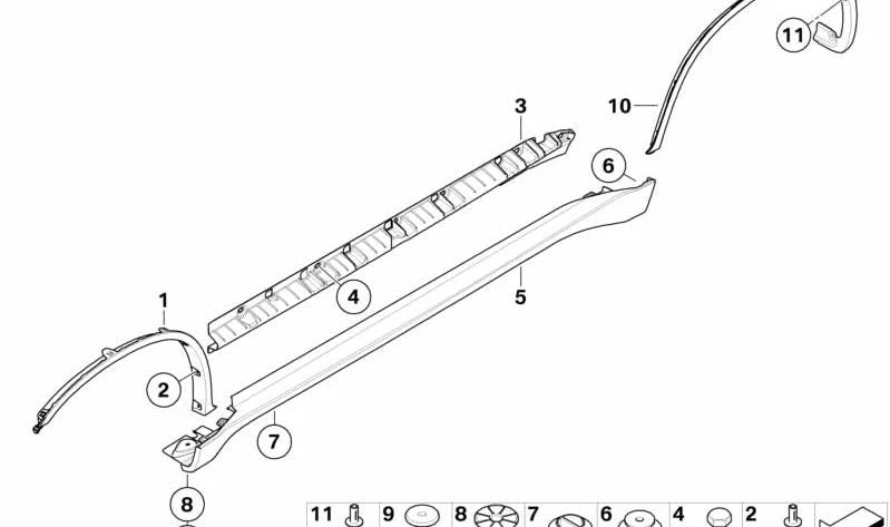 Schimmelpilzabdeckung M für BMW x6 E71 (OEM 51777217892). Original BMW