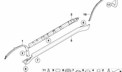 Schimmelpilzabdeckung M für BMW x6 E71 (OEM 51777217892). Original BMW