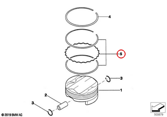 OEM RASCADOR RING 11251417089 for BMW E36, E39, E46, E53, E60, E61, E63, E64, E83, X3, X5, Z3, Z4. Original BMW.