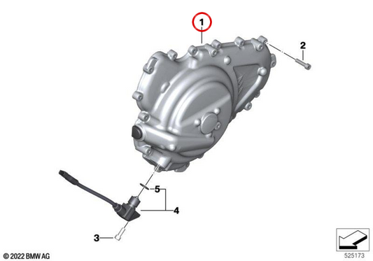 Left cover OEM 11267729690 for BMW C 600 Sport, C 650 GT motorcycles. Original BMW Motorrad.