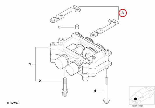 OEM -Kurbelwellenabscheider 11271439594 für BMW E36, E46, Z3. Original BMW.