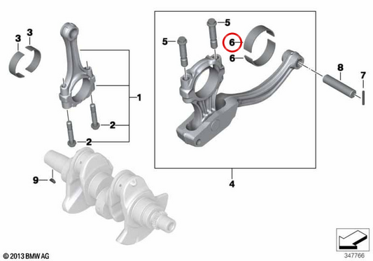Coquille de roulement OEM 11277690501 pour BMW F 700 GS, F 800 GT, F 650 GS... et plus encore. BMW Motorrad d'origine.