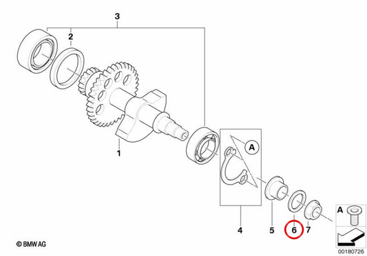 Washer OEM 11277706923 for BMW Motorrad G 450 X (K16). Original BMW Motorrad.