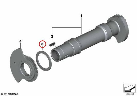 Rondella di arresto OEM 11278530257 per motociclette BMW R1200GS, R1250GS, R1200RT, R1250RT, R1200R, R1250R, R1200RS, R1250RS... e altro ancora. BMW Motorrad originale.