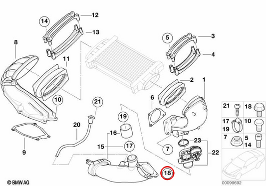 Vis OEM 11280863050 pour MINI R52, R53. MINI d'origine.