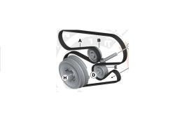 Kit completo de reparación de transmisión por correa OEM 11282339149 para BMW 3' E46, 5' E60, 6' E63, X5 E53... y más. Original BMW.