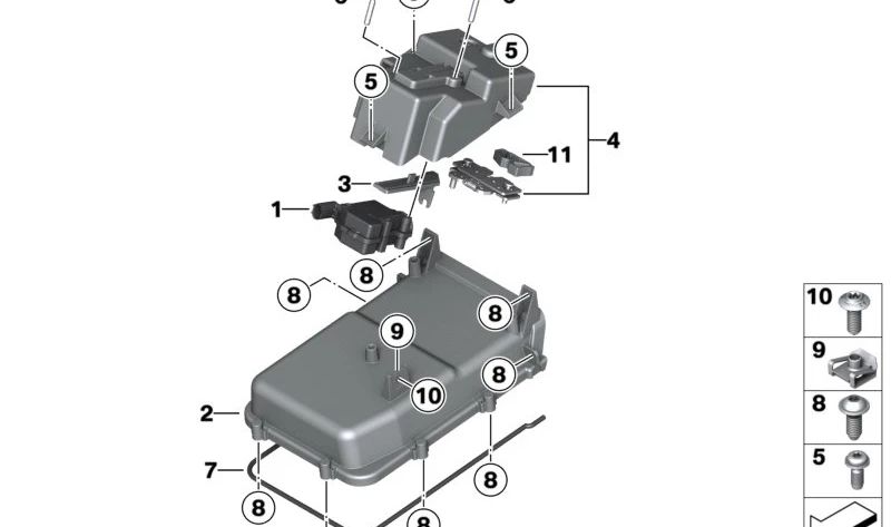 Junta superior compartimento de almacenamiento OEM 46637106269 para BMW Motorrad R1200GS (K50), R1200GS Adventure (K51), R1250GS, R1250GS Adventure. Original BMW Motorrad.