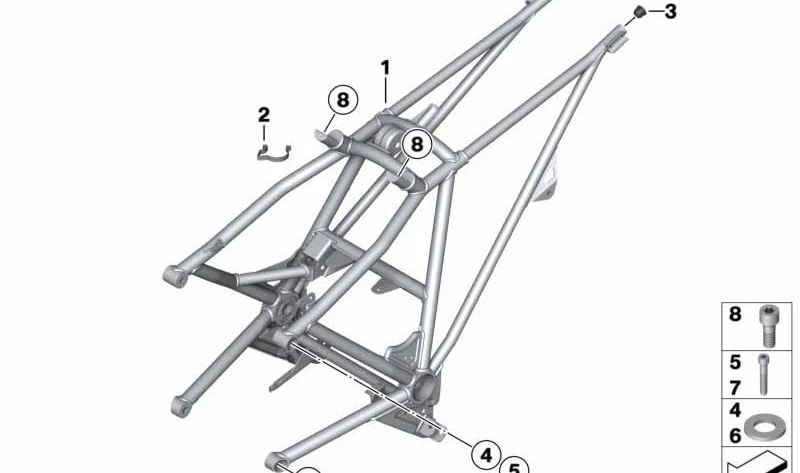Tornillo ASA OEM 07129903725 para motos BMW HP2 Enduro, HP2 Megamoto, HP2 Sport, R 1200 S. Original BMW Motorrad.