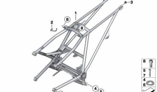 Tornillo ASA OEM 07129903725 para motos BMW HP2 Enduro, HP2 Megamoto, HP2 Sport, R 1200 S. Original BMW Motorrad.