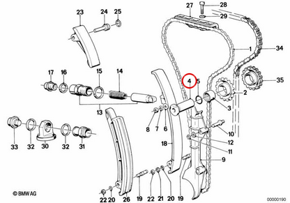 Árvore de cames OEM 11311304256 para BMW E30, E28, E34, E24. BMW genuíno.