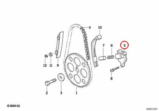 Caixa de distribuição (corrente/tensor) OEM 11311340726 para motos BMW R1200GS, R1200GS Adventure, R1200RT, R1200R, R1150GS, R1150RT, R1100GS, R1100R, R1100RT... e mais. Original BMW Motorrad.