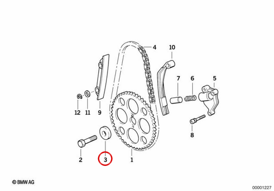 Arruela OEM 11311341572 para motocicletas BMW R 850 GS, R 1100 GS, R 1150 GS, R 1100 R, R 1150 RT, R 1200 C e muito mais. Originais BMW Motorrad.