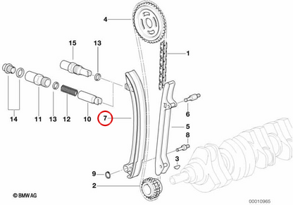 OEM distribution chain guide 11311722654 For BMW E36, E34, E39, E32, Z3. Original BMW.
