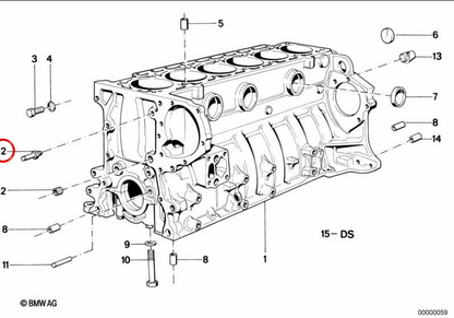 Pino de rolamento OEM 11311744351 para BMW E21, E30, E34, E28, E24, E23, E12, M1 E26... e muito mais. BMW genuíno.