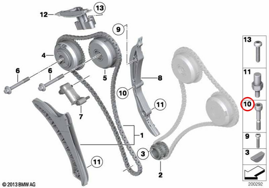 Vis de banc OEM 1131756066 pour BMW F01, F02, G12. BMW d'origine.