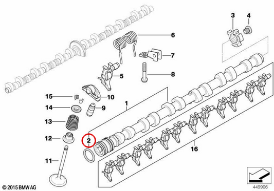 Anel retangular OEM 11317587757 para BMW E81, E82, E87, E88, F20, F21, F22, F23, F87, E90, E91, E92, E93, F30, F31, F34, F35, F80, F32, F33, F36, F82, F83, E60, E61, F07, F10, F11, F18, F90, G30, G31, E63, E64, F06, F12, F13, E65, E66, F01, F02, F