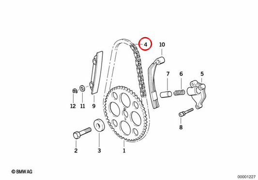 Cadeia de distribuição OEM 11317694426 para motos BMW R1200GS, R1200RT, R1200R, R nineT, R1100GS, R1100RT, R1150GS… e mais. Original BMW Motorrad.