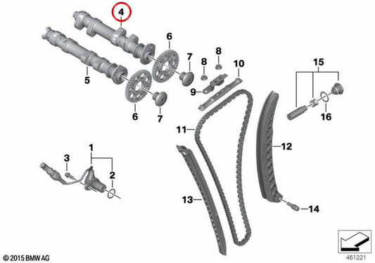 Einlassnockenwelle OEM 11317708477 für BMW Motorrad F700GS, F650GS, F800GS... und mehr. Original BMW Motorrad.