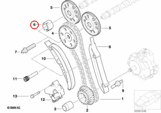 Acoplamento de câmera OEM 11317787268 para BMW E46, E60, E61, E65, E83, E53. BMW genuíno.