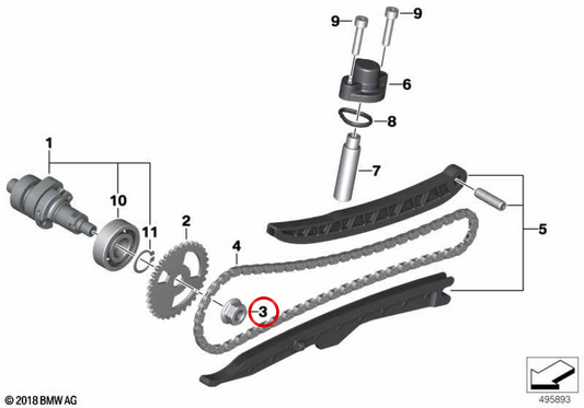 Sechskantmutter mit Flansch OEM 11318552287 für BMW Motorräder C 400 GT, C 400 X… und mehr. Original BMW Motorrad.