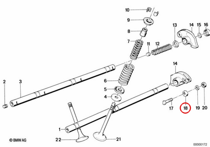 OEM excêntrico da árvore de cames 11331744354 para BMW E21, E30, E12, E28, E34, E24, E23, E32, Z1. BMW genuíno.
