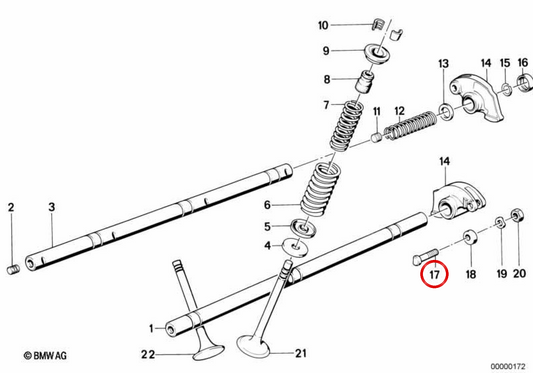 OEM -Schraube 11331744355 für BMW E21, E30, E12, E28, E34, E24, E23, E32, Z1. Original BMW.