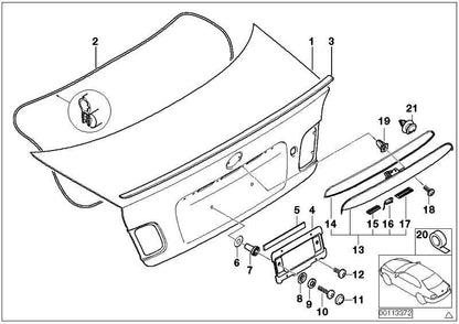 Agarradero Tirador Tapa Apertura Maletero Para Bmw E46 Coupe. Original Recambios