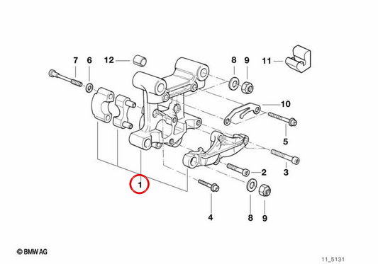 Support de l’arbre à cames gauche OEM 11337690623 pour motos BMW R 1200 S, HP2 Sport… et plus. Original BMW Motorrad.