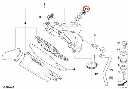 Vite esagonale M6x16 OEM 11337707203 per moto BMW G 450 X. Originale BMW Motorrad