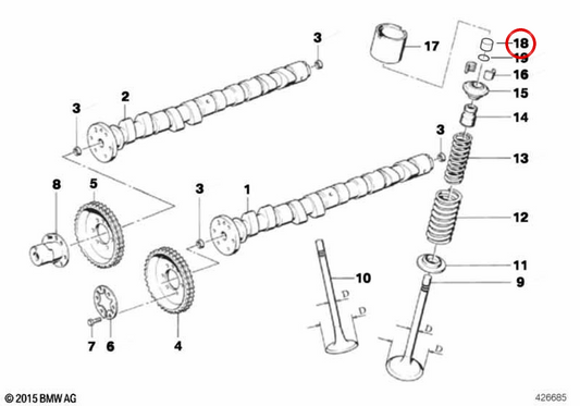 Couverture de réglage de la valve OEM 11341319106 pour BMW E21, E23, E24, E28, E30, E32, E34. BMW d'origine.