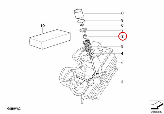 Guarnizione stelo valvola OEM 11347687602 per BMW Motorrad F 700 GS, F 800 GT, F 800 GS, F 800 S, F 800 ST, F 650 GS... e altro ancora. BMW Motorrad originale.