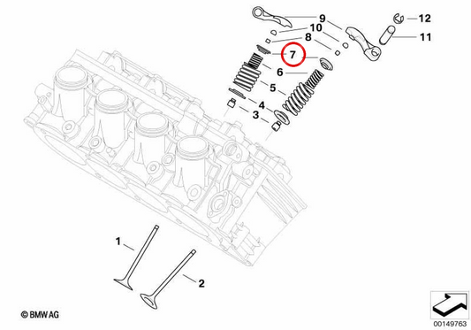 Obere Platte OEM 11347689912 für BMW Motorräder K1200S, K1300S, K1200R, K1300R, HP2 Sport... und mehr. Original BMW Motorrad.