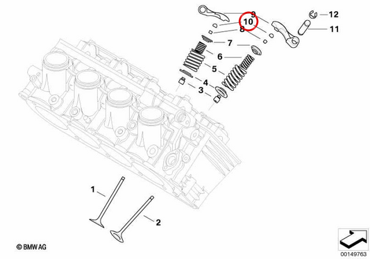 Semitiasfere OEM 11347721176 Para motocicletas BMW R 1200 Gs, R Ninenet, F 800 Gs, K 1300 GT, F 700 Gs ... e muito mais. BMW Motorrad original.