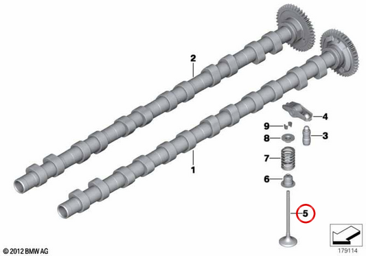 Soupape d'échappement OEM 11347797712 pour BMW F40, F70, F44, F45, F46, G42, U06, G20, G21, G28, G22, G23, G26, F10, F11, G30, G31, G60, G61, G32, F01, F02, G11, G12, G70, G14, G15, G16, F48, U11, F39, U10, G01, G45, G02, E70, F15, G05, E71, F16, G06, G