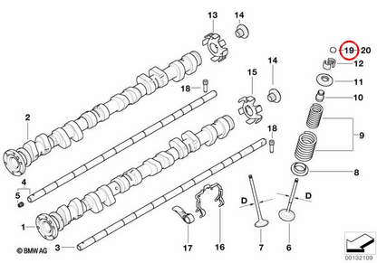 **Almofada de ajuste OEM 11347832280 para BMW E36, E46, E90, Z3, E85, E86. BMW original.**