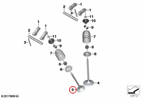 OEM -Auspuffventil 11348534222 für BMW F 750 GS Motorcycles, F 850 ​​GS, F 850 ​​GS Abenteuer. Originaler BMW Motorrad.